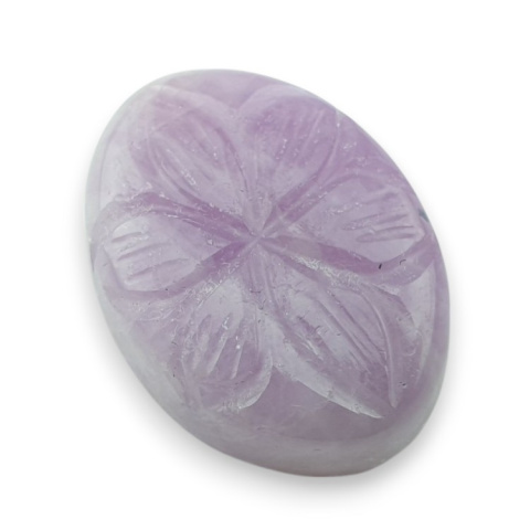 Kunzite carved cabochon 27x20 mm no 7 Kunzite carved cabochon 27x20 mm no 7