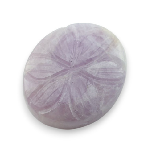 Kunzite carved cabochon 27x22 mm no 22 Kunzite carved cabochon 27x22 mm no 22