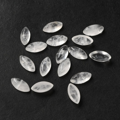 Quartz cabochon horse eye 8x4mm 1 pc