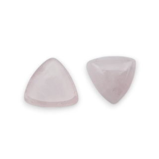 Rose quartz cabochon trillion 10x10 mm 1 pc