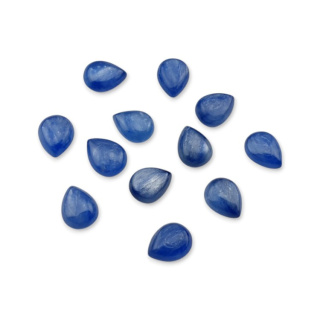 Kyanite teardrop cabochon 9x7 mm 1 pc