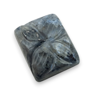 Larvikite carved cabochon 17x14 mm no 10