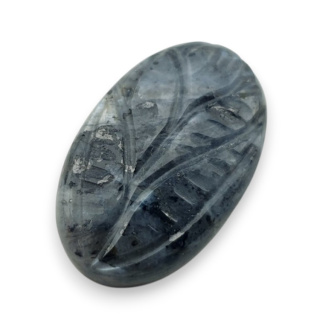 Larvikite carved cabochon 24x15 mm no 44