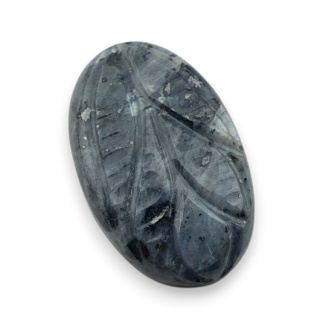 Larvikite carved cabochon 24x15 mm no 44