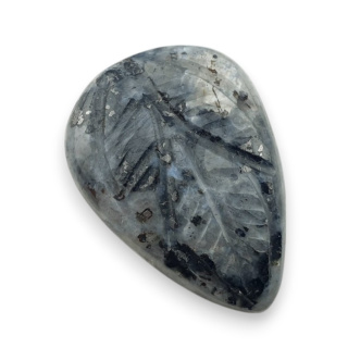 Larvikite carved cabochon 24x17 mm no 37