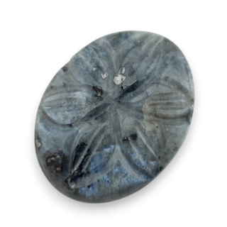 Larvikite carved cabochon 24x18 mm no 36
