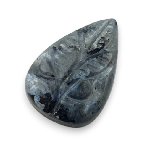 Larvikite carved cabochon 26x18 mm no 40 Larvikite carved cabochon 26x18 mm no 40