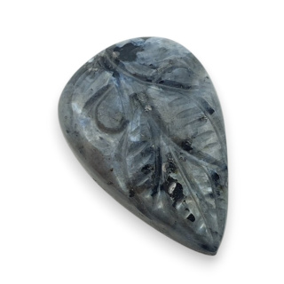 Larvikite carved cabochon 26x18 mm no 40
