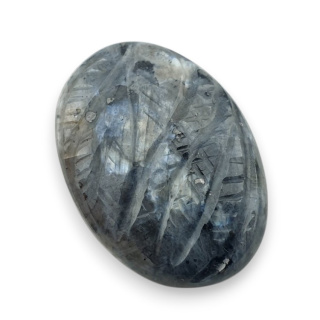 Larvikite carved cabochon 26x18 mm no 51