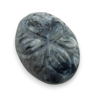 Larvikite carved cabochon 26x20 mm no 65