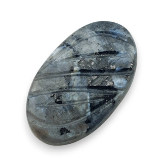 Larvikite carved cabochon 27x16 mm no 23