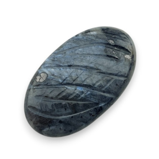 Larvikite carved cabochon 27x16 mm no 60