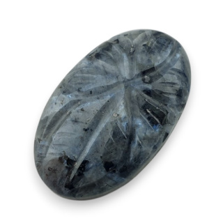 Larvikite carved cabochon 27x16 mm no 67
