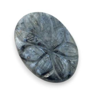 Larvikite carved cabochon 27x19 mm no 28