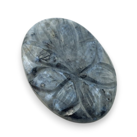 Larvikite carved cabochon 27x19 mm no 28 Larvikite carved cabochon 27x19 mm no 28