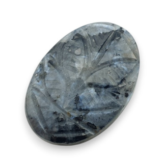 Larvikite carved cabochon 27x19 mm no 41