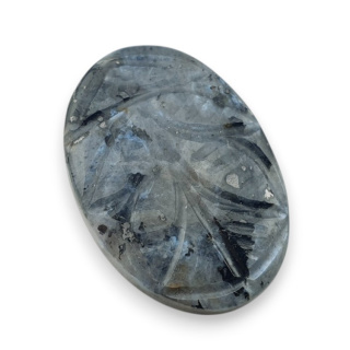 Larvikite carved cabochon 27x19 mm no 41