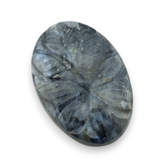 Larvikite carved cabochon 27x19 mm no 46