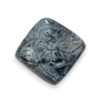 Larvikite carved cabochon 27x26 mm no 30