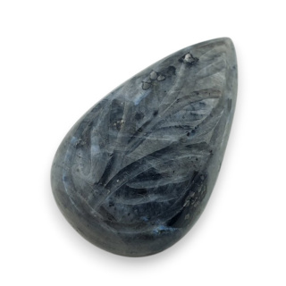 Larvikite carved cabochon 28x17 mm no 68