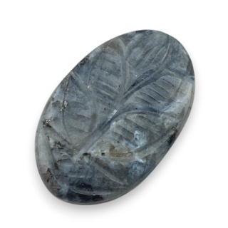 Larvikite carved cabochon 28x18 mm no 72