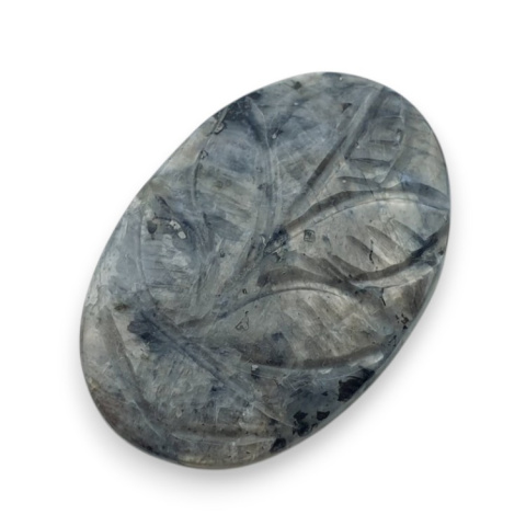 Larvikite carved cabochon 28x19 mm no 12 Larvikite carved cabochon 28x19 mm no 12