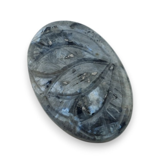 Larvikite carved cabochon 28x19 mm no 80