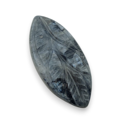 Larvikite carved cabochon 29x14 mm no 82 Larvikite carved cabochon 29x14 mm no 82