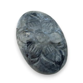 Larvikite carved cabochon 29x19 mm no 43