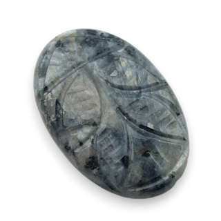 Larvikite carved cabochon 29x19 mm no 73