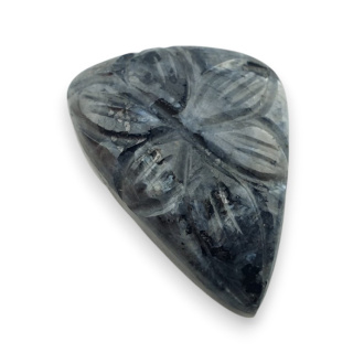 Larvikite carved cabochon 29x21 mm no 64
