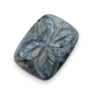 Larvikite carved cabochon 29x22 mm no 62