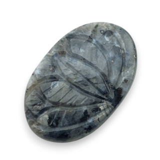 Larvikite carved cabochon 30x19 mm no 13