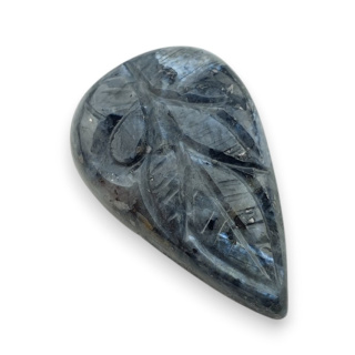 Larvikite carved cabochon 30x19 mm no 15