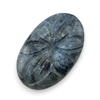 Larvikite carved cabochon 30x19 mm no 52