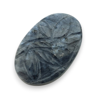 Larvikite carved cabochon 30x20 mm no 45