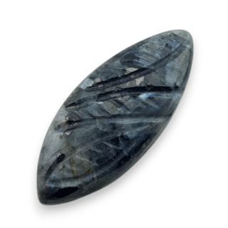 Larvikite carved cabochon 32x13 mm no 24