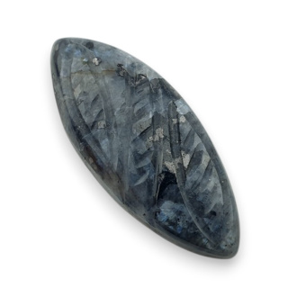 Larvikite carved cabochon 32x13 mm no 24