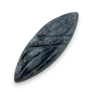 Larvikite carved cabochon 36x12 mm no 77