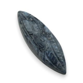 Larvikite carved cabochon 36x12 mm no 77