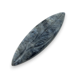 Larvikite carved cabochon 41x12 mm no 55