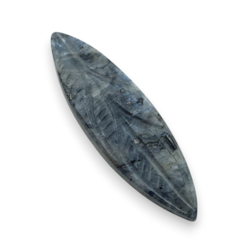 Larvikite carved cabochon 41x12 mm no 55 Larvikite carved cabochon 41x12 mm no 55