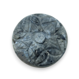 Larvikite carved cabochon fi 26 mm no 61