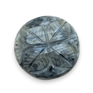 Larvikite carved cabochon fi 27 mm no 18