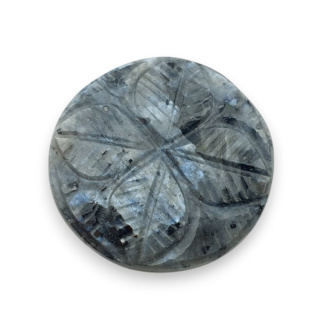 Larvikite carved cabochon fi 27 mm no 18