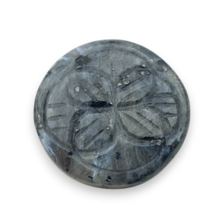 Larvikite carved cabochon fi 28 mm no 31