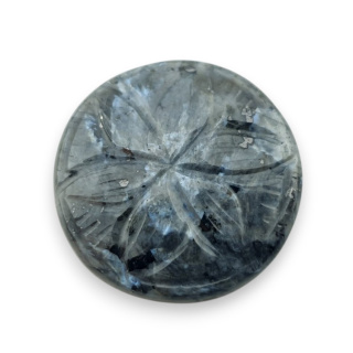 Larvikite carved cabochon fi 29 mm no 71
