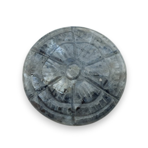 Larvikite carved cabochon fi 30 mm no 29 Larvikite carved cabochon fi 30 mm no 29