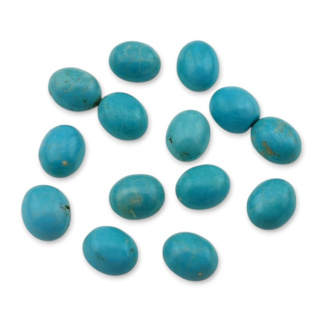 Turquoise magnesite cabochon 10x8 mm 1 pc