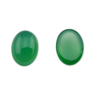 Green onyx cabochon 8x6 mm 1 pc